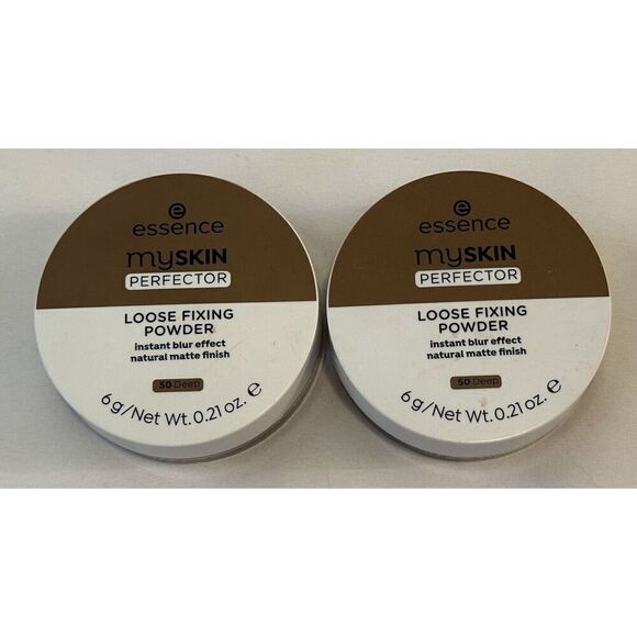 Essence My Skin Perfector Loose Fixing Powder Shade 50 Deep set of 2 NEW - Picture 1 of 2